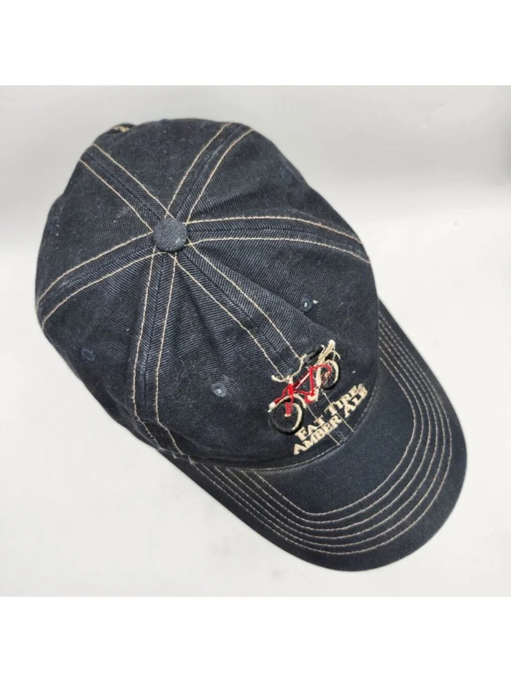 Fat Tire Amber Ale Embroidered Baseball Cap New Belgium Brewing Co Navy Blue